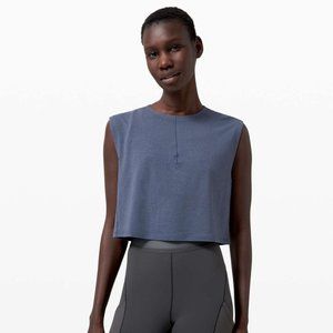 Lululemon Lab Esker Cropped Tank - S - Ink Blue